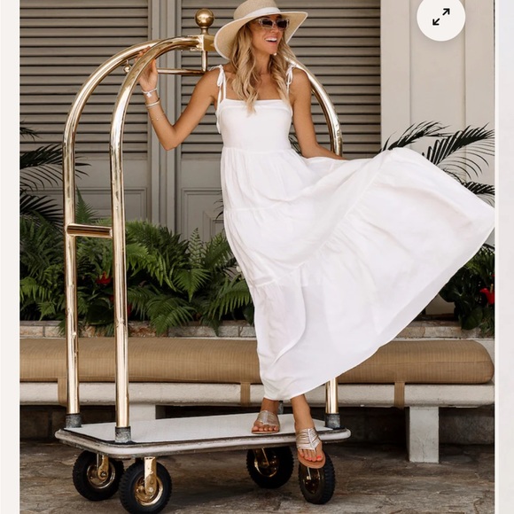Kenny Flowers Cream Maxi Dress - Picture 1 of 6